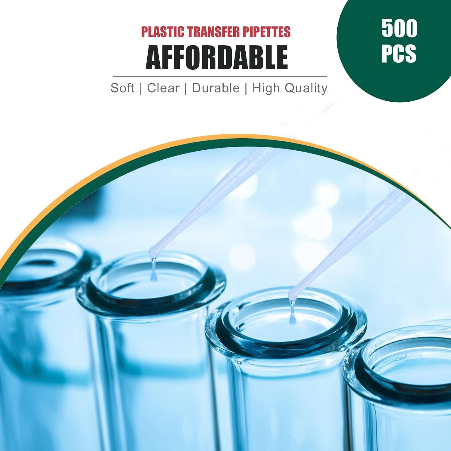 moveland moveland 𝟭𝟬𝟬𝟬𝗣𝗰𝘀 𝟯𝗺𝗹 Dropper Pipettes +500PCS 3ML Plastic Dropper Pipettes, Disposable Eye Dropping Pipettes for Essential Oils, Home Use, Science Class, Lab Experiments, DIY Art