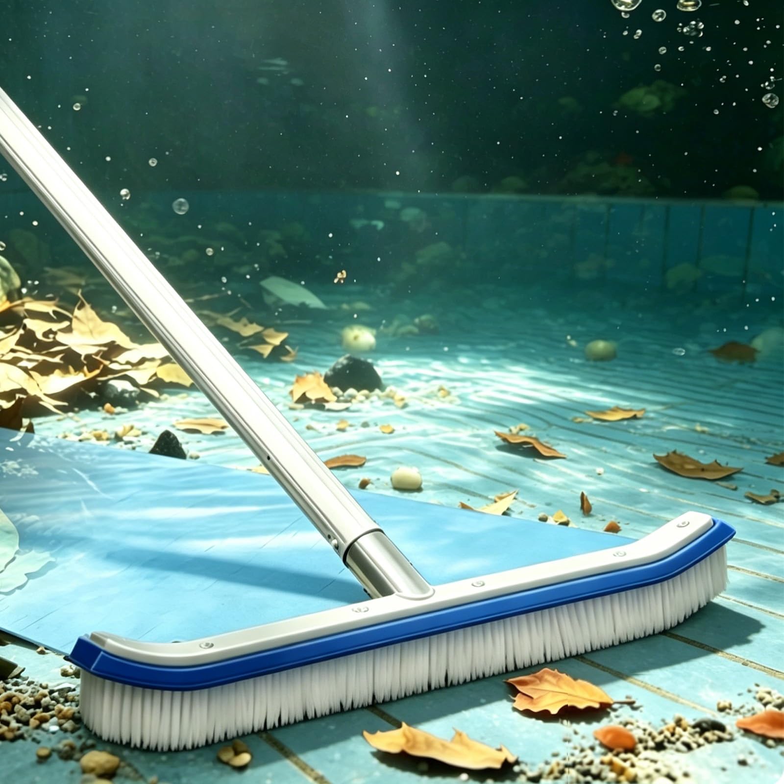LZMZMQ Above ground pool maintenance set, pools skimmer and brush with 1 3 5 6 7 8 M pole, pool care kit for Cleaning Effortlessly, Easy To Use(5.7m/224.4in)