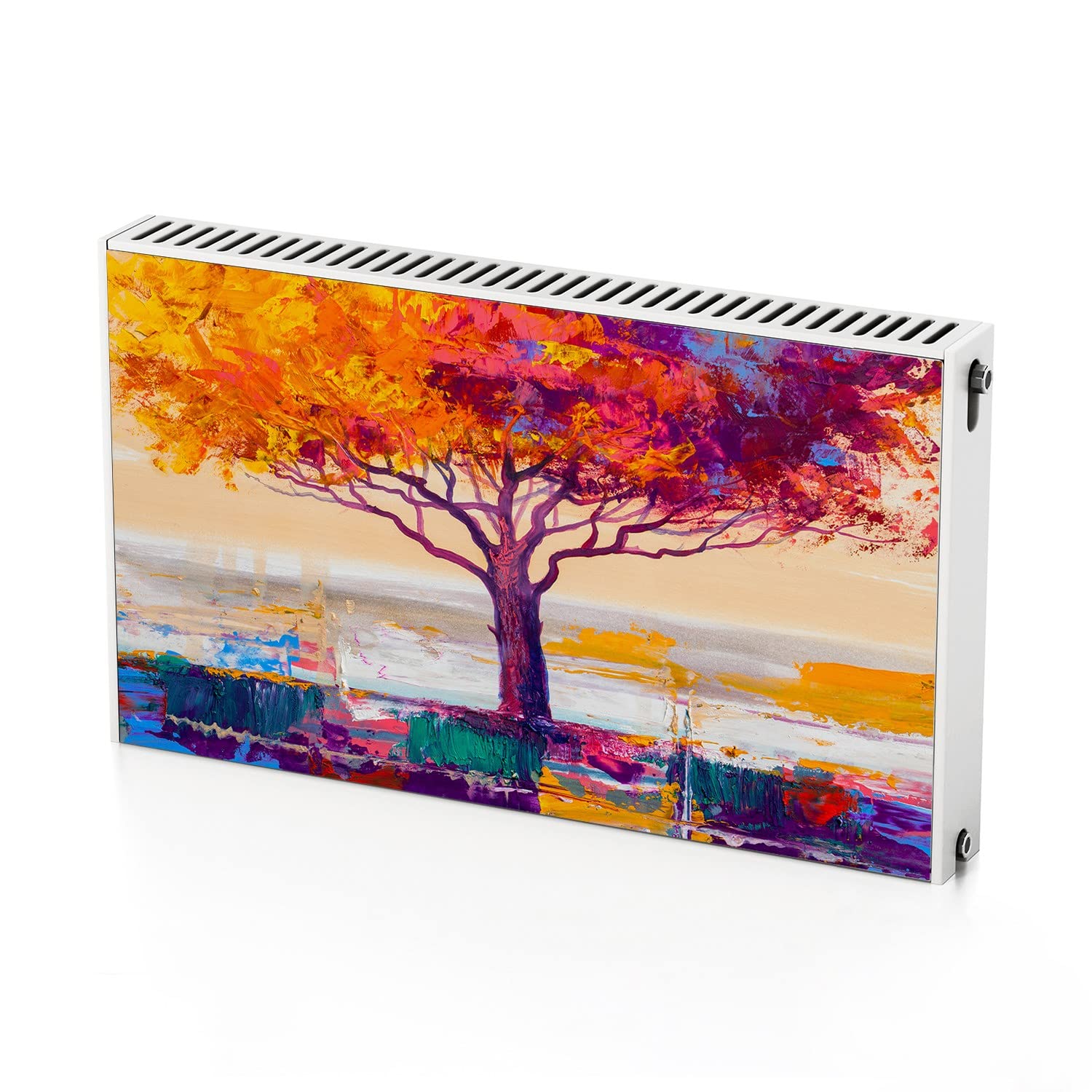 Tapis magnétique pour radiateur 100x60 cm arbre multicolore salon