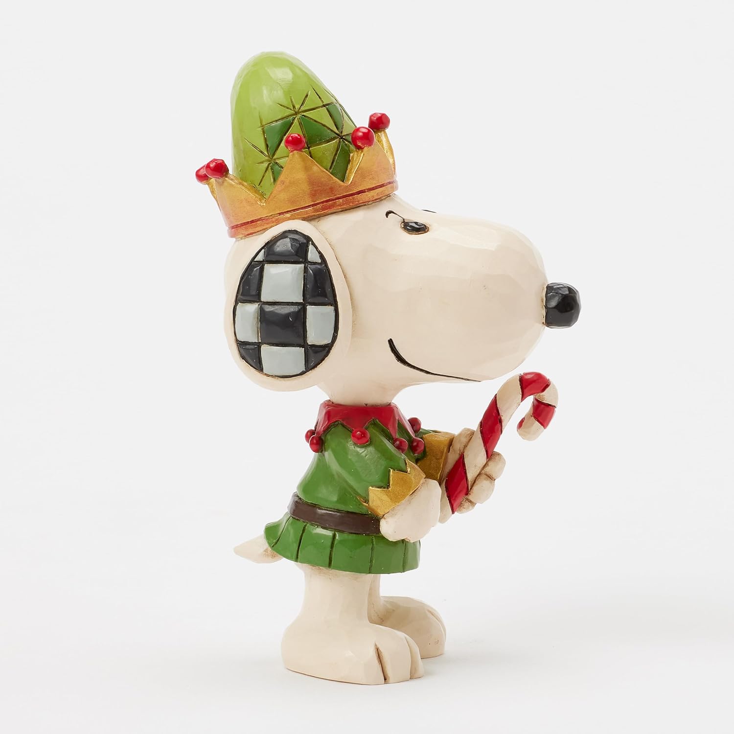 Enesco Peanuts by Jim Shore Snoopy Christmas Elf Miniature Figurine, 3.75 Inch, Multicolor