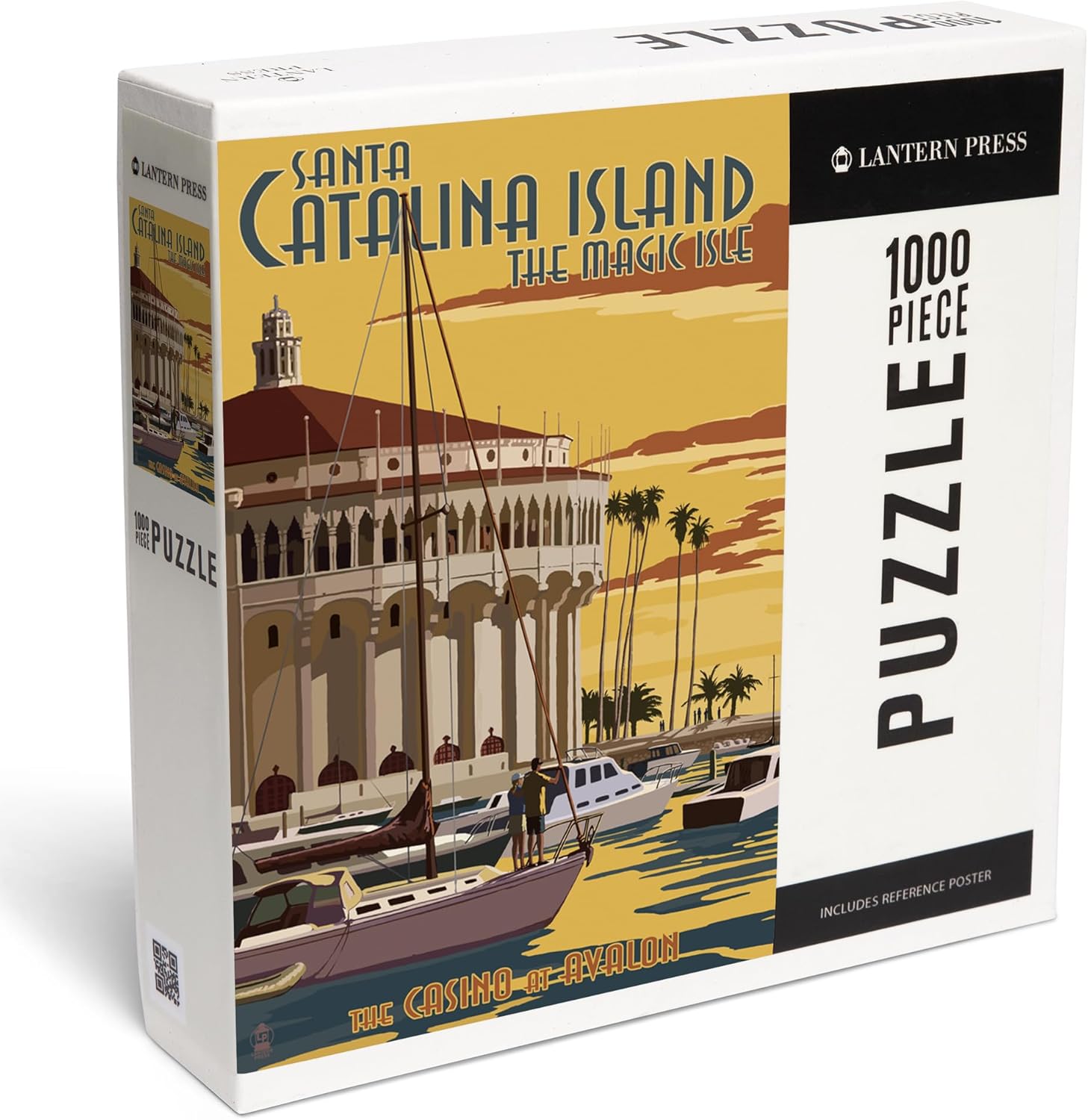 Catalina Island, California, Casino and Marina (1000 Piece Puzzle, Challenging Jigsaw Puzzle for Adults, Made in USA)