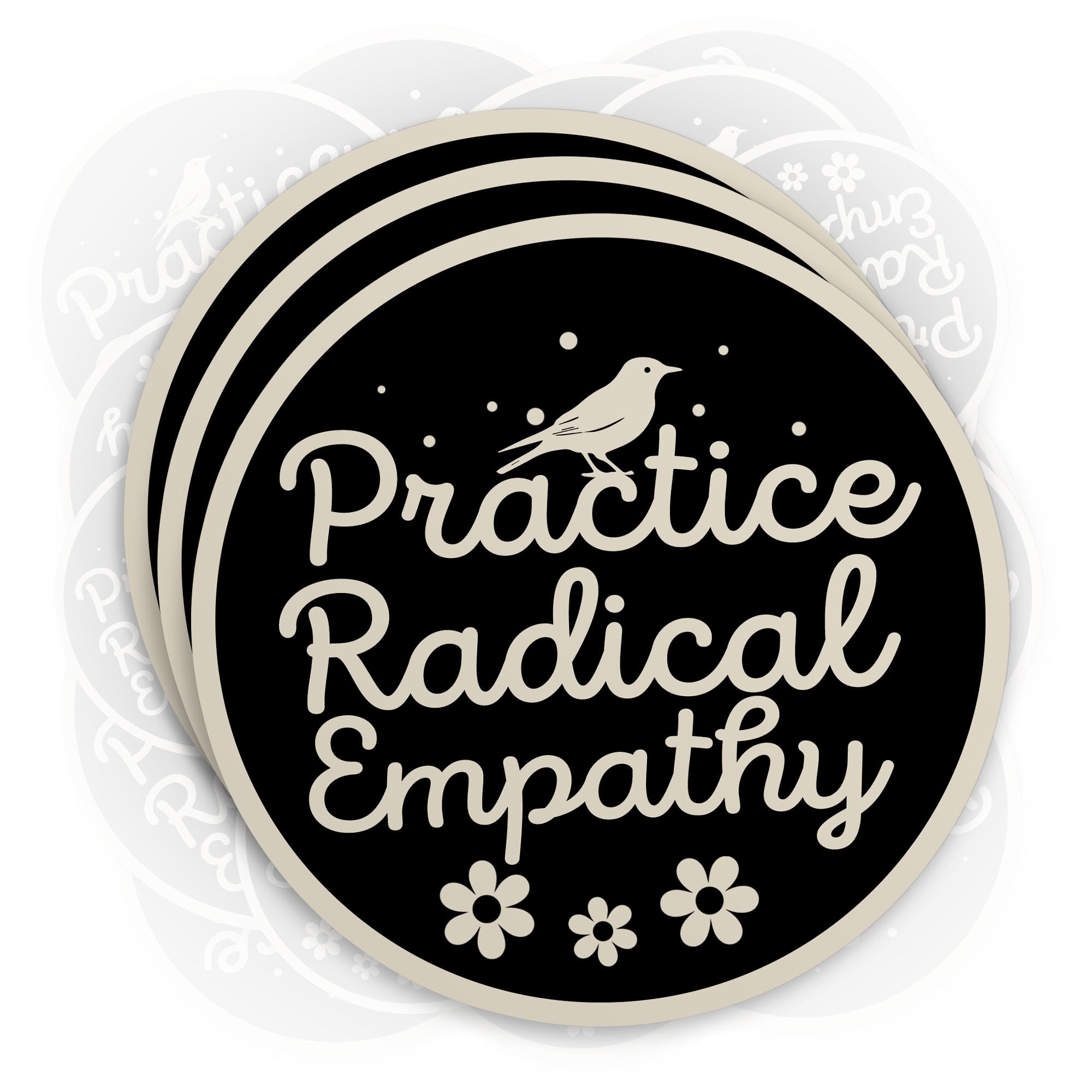 Photo 1 of (3Pcs) Radical Empathy Stickers, Leftist Human Rights Empathy Feminist Resistance Waterproof Die-Cut Vinyl Sticker for Kindle Laptop Water Bottle Hard Hat Tumbler Decal Gift for Her Him 2 Inches