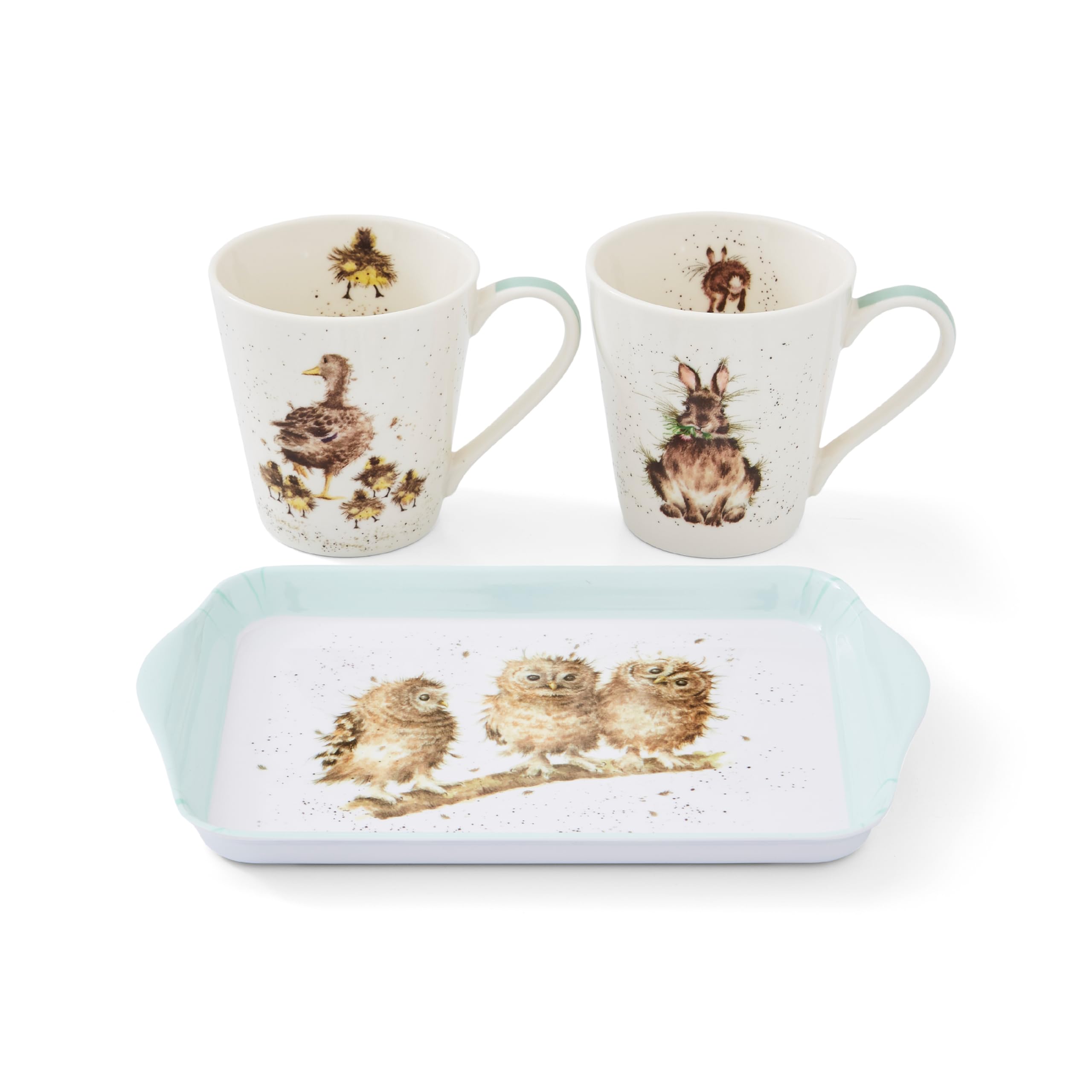 Royal Worcester - Mug and Tray Set - Porcelain/Melamine - Neutral