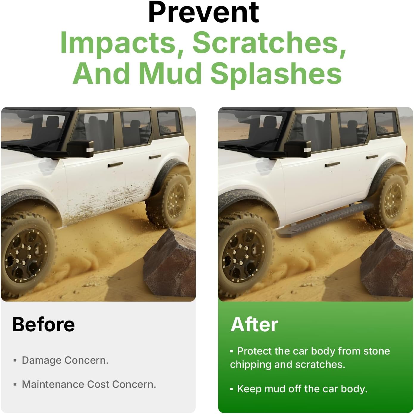 Running Boards Fit for Ford Bronco 4-Door 2021 2022 2023 2024 2025 2026 Aluminum Alloy Side Steps with Anti-Slip Design High Load Capacity Nerf Bars