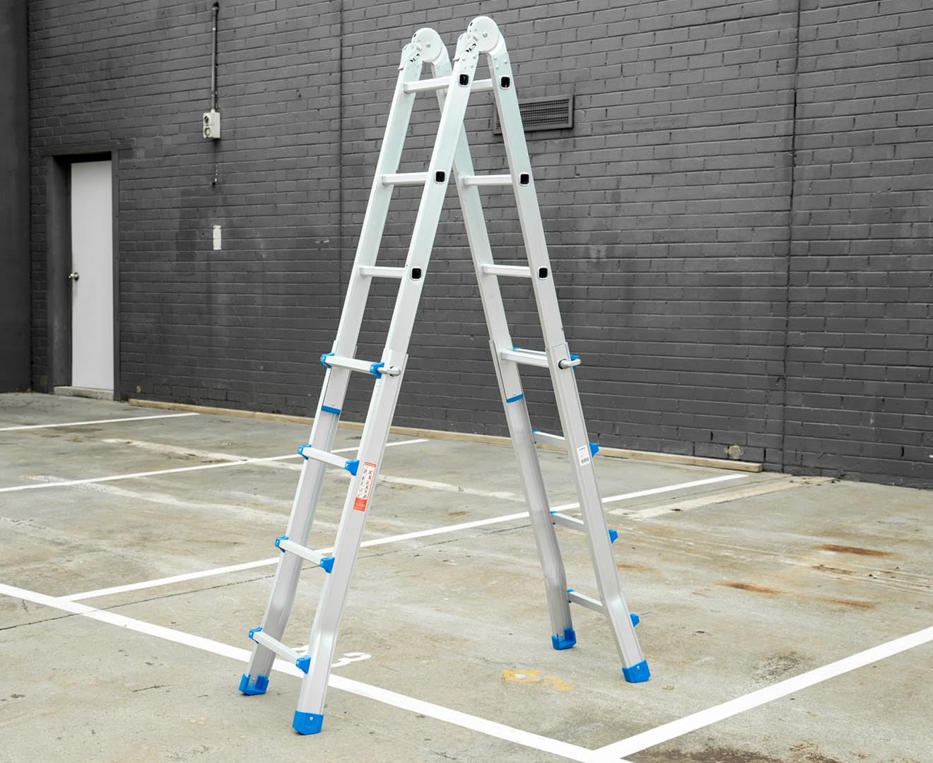 TREPPE Escalera Articulada Plegable Telescópica Multifunción Aluminio 4x4 Escalones 3,98m