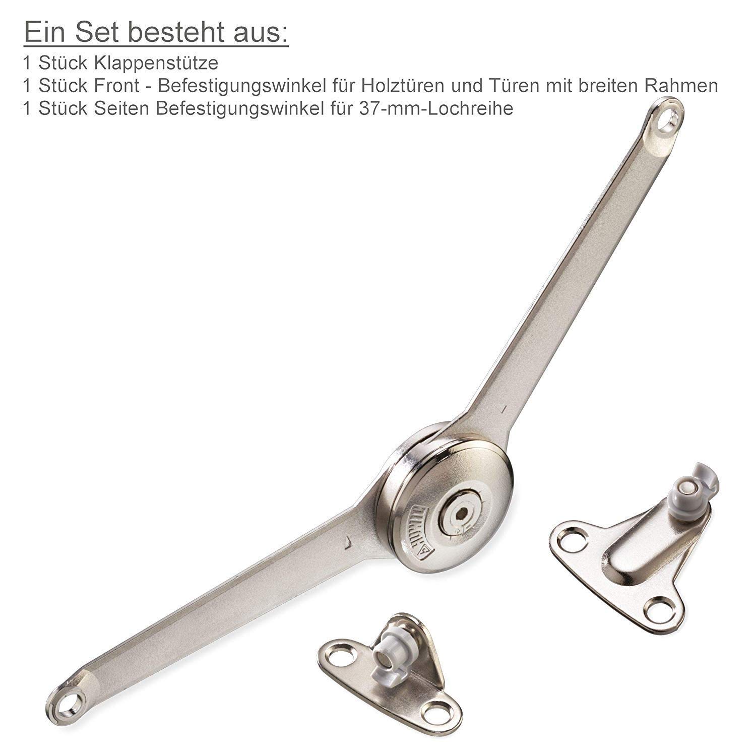 SOTECH 4 x Duo Forte Klappenhalter einstellbar 75-110° | für Klappenhöhe: 200 - 700 mm inkl. Montageanleitung