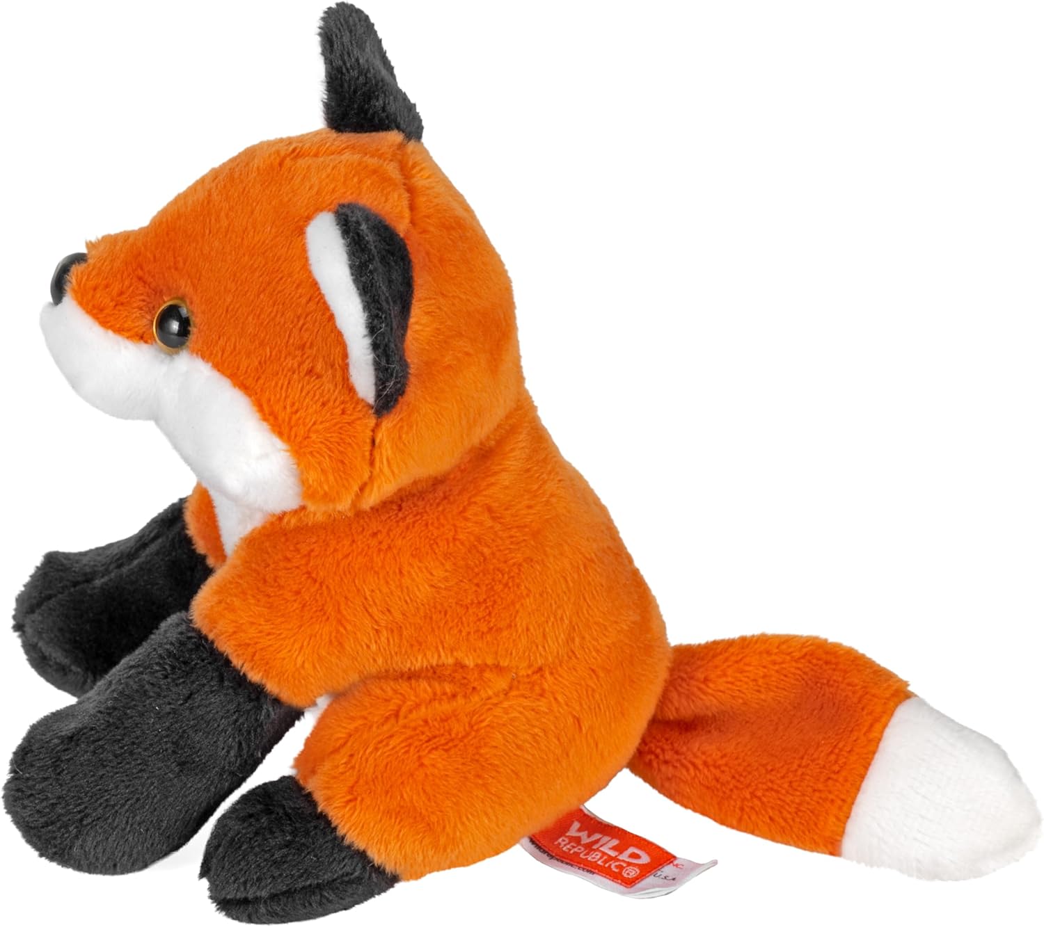 Wild Republic Pocketkins Eco Red Fox, Stuffed Animal, 5 Inches, Plush Toy, Made from Recycled Materials, Eco Friendly