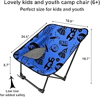 Vista 3 de Silla de camping portátil y compacta (azul)
