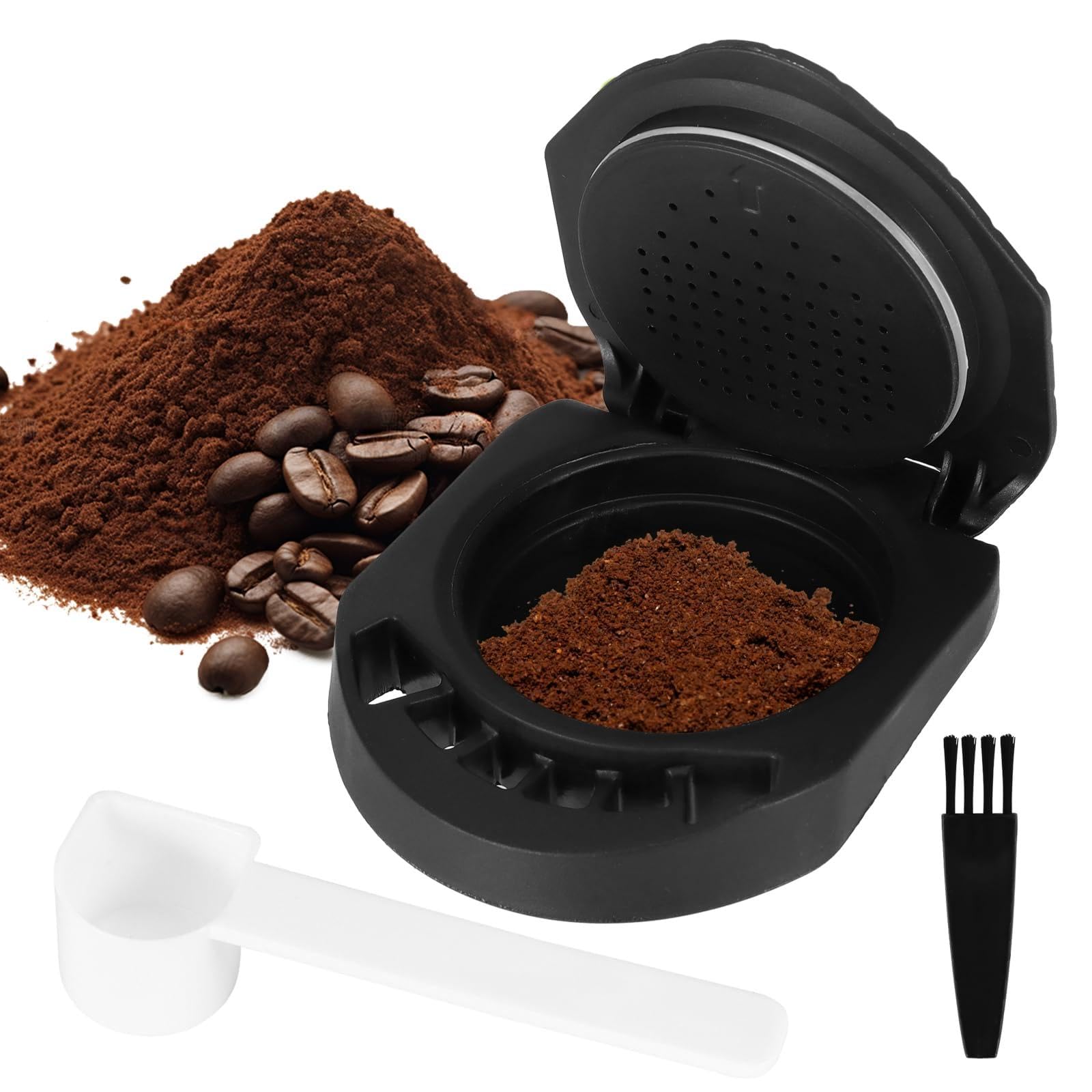 ZONJIE Adattatore Convertitore per Capsule di Caffè Riutilizzabile per Dolce Gusto, Adattatore per Capsule di Caffè Ricaricabile Compatibile con Piccolo XS/EDG 305/EDG 606.S/Genio S