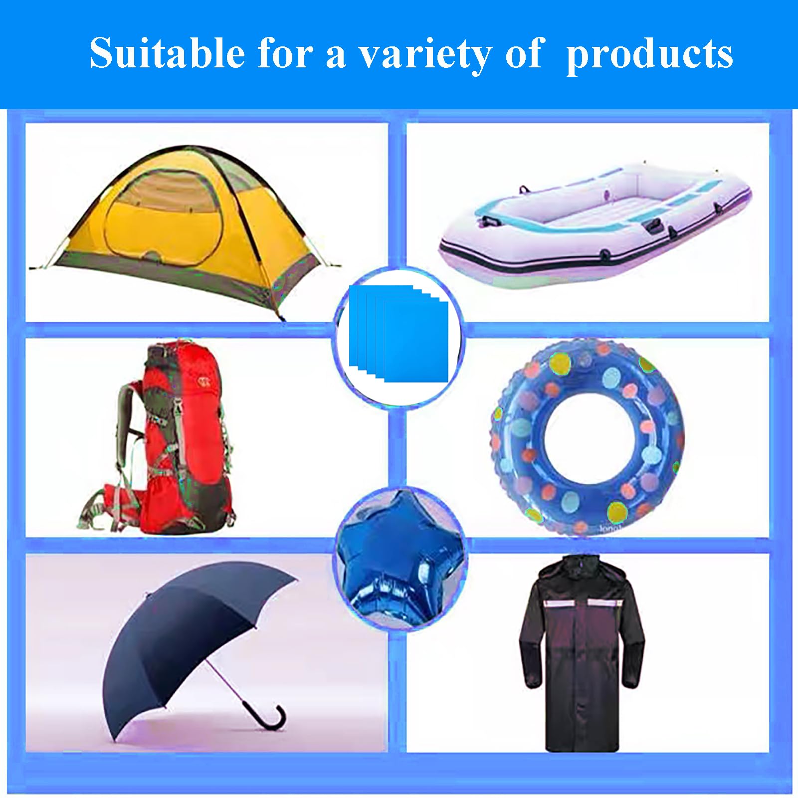 Selbstklebende Reparaturflicken Pool 30 Stück PVC Pool Reparaturset Vinyl Flicken Selbstklebend Unterwasser Poolfolie Flicken Blau für Wasserbett Schwimmbäder Aufblasbares Boot (15x20cm)