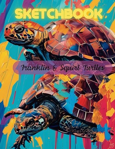 Sketchbook Sketch Book Franklin & Squirt Turtles Notebook for Drawing Writing Painting Sketching Doodling for Kids Abstract Turtle Cover Cute