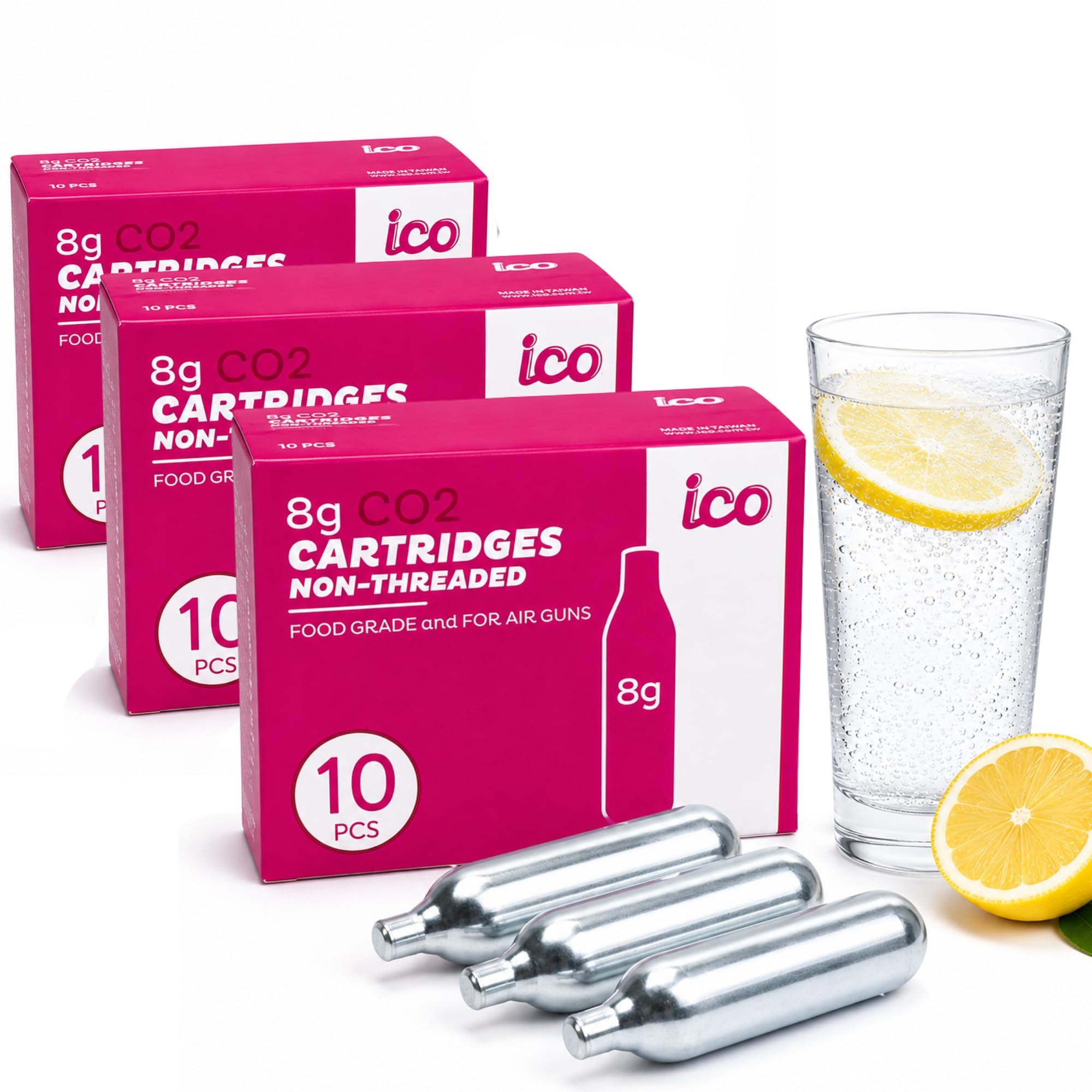 Amazon.com: 8 Gram CO2 Cartridges for Soda Siphon (30pcs) Food