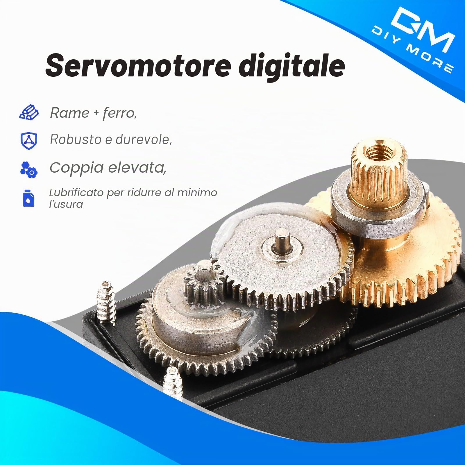 diymore 6PCS Metal Gear High Speed Torque servo Motore Digitale servo per RC Elicottero Aereo Auto Barca Robot Controlli