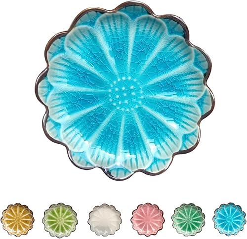 Miniatura 22 de Soporte de cuchara de cerámica para estufa, soporte de cuchara lindo con flores para encimera de cocina, soporte para cucharas de cocina para