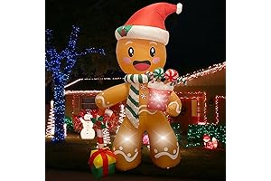 8FT Gingerbread Man Inflatables Christmas Decoration