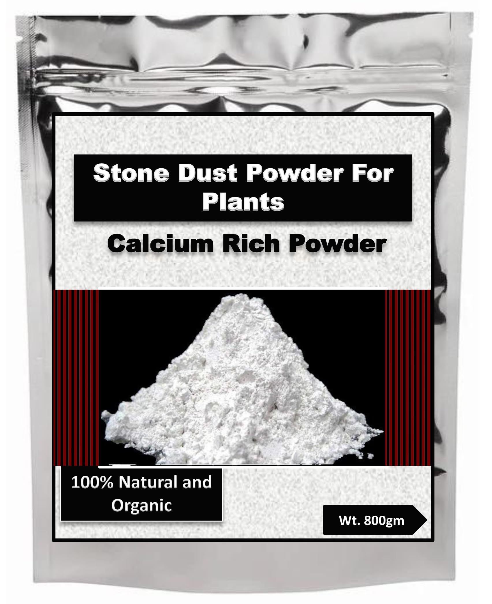 Stone Dust Calcium Rich Powder for Plants Garden Soil Mixture (Calcium Carbonate) Contains 99% Calcium 800g Pack-image-13