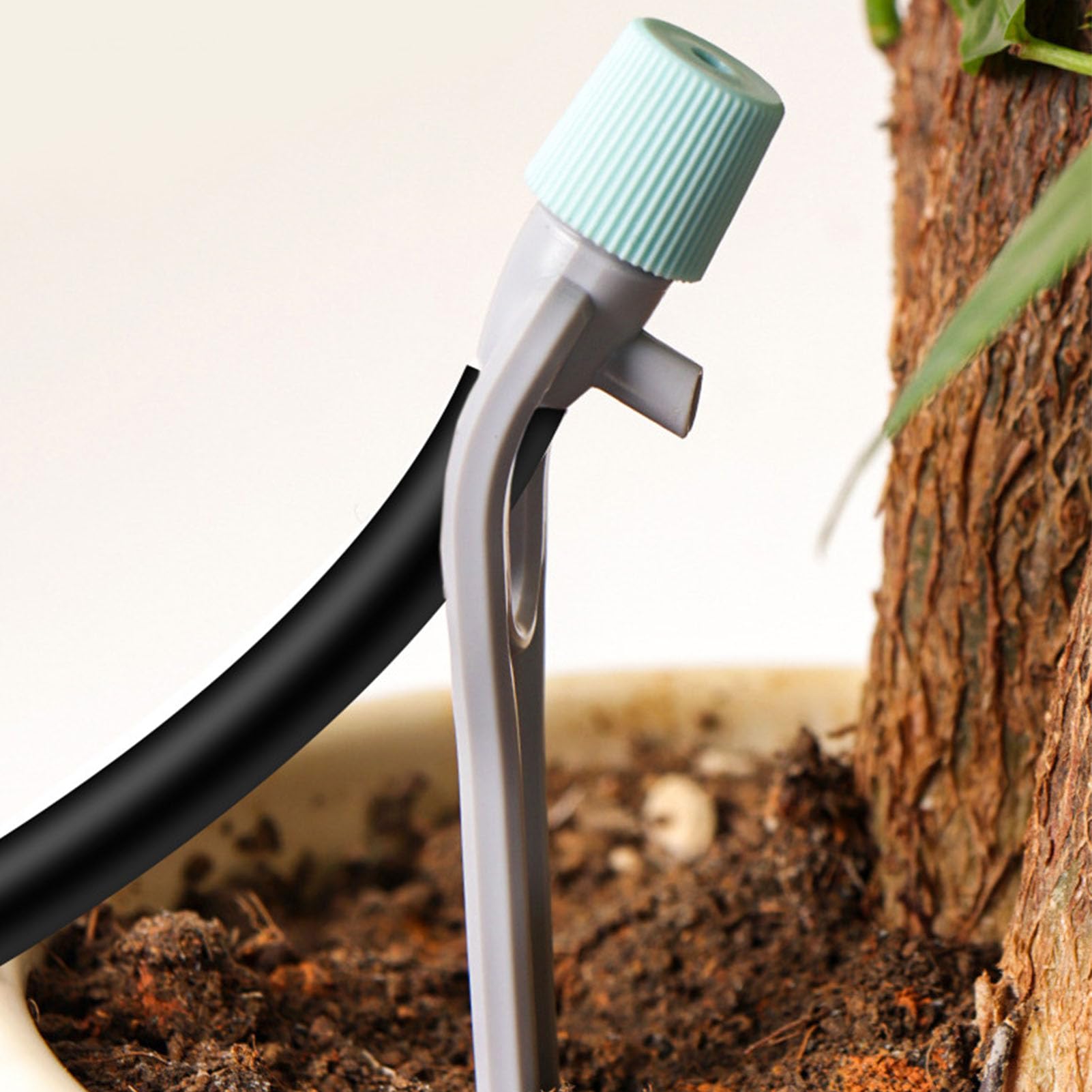 KKPLZZ Kit di Irrigazione a Goccia Automatica WiFi, di Irrigazione a Doppia Pompa con Controllo APP con Timer e Gocciolatori Regolabili per 20 Piante in Vaso (Spina europea)