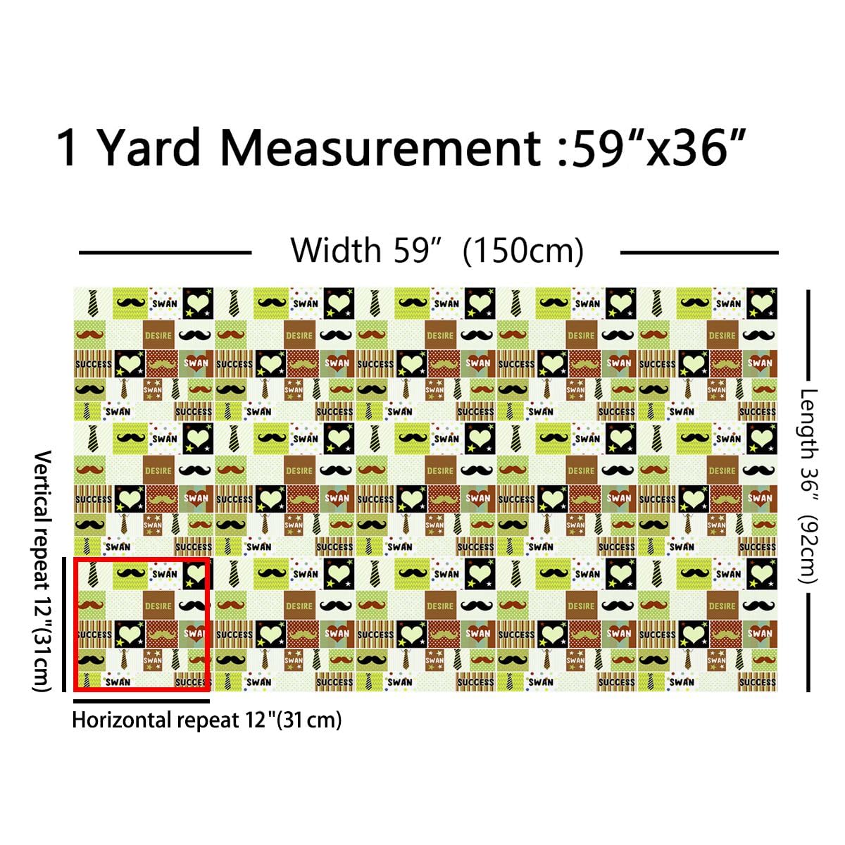 Wasabi grüner Gentleman Stoffe zum Nähen 460x150cm DIY Stoffe Zum Nähen