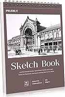 Prudiut 8.5x11 Spiral Bound Sketchbook, 50 Sheets 100gsm Acid-Free Paper for Drawing, Sketching, Painting - Ideal for Artists Teens Adults