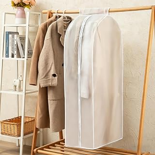 衣類カバー ハンガーラックカバー まとめて防塵カバー 50×30×120cm ハンガーパイプ用 洋服カバー スーツカバー ファスナー式 底閉じタイプ 吊り下げ収納 取付簡単 繰り返す使用可能 水洗い可能 折りたたみ 半透明