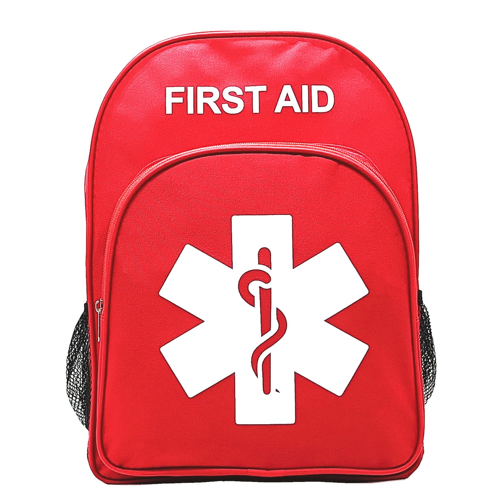 Red Emergency Bag First Aid Backpack Empty Medical First Aid Bags Treatment First Responder Trauma Bag for Hiking Outdoors Travel Camping Pet Dog Cat Daycare (Red qzwz)