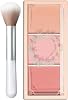 Blushers for Cheeks Make Up, Three Color Blush 3-in-1 Matte Powder Blusher Set, Long-Lasting Blusher Palette, Highly Pigmented Makeup Powder for Cheeks, Natural & Brightened Skin, with Brush