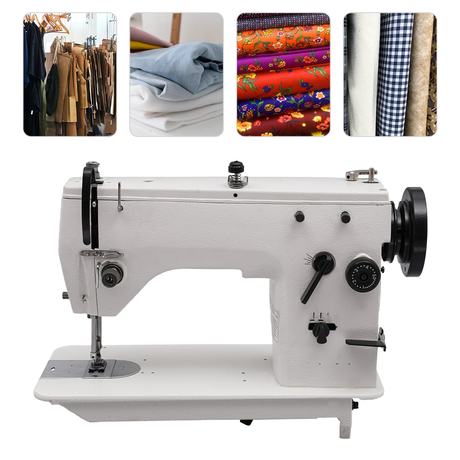 Industrial Sewing Machine Head Straight Stitch Zig Zag Heavy Duty Sewing Machine with Accessory Kit,2000 Stitches/min Canvas Leather Sewing Machine for Garment Factory Home