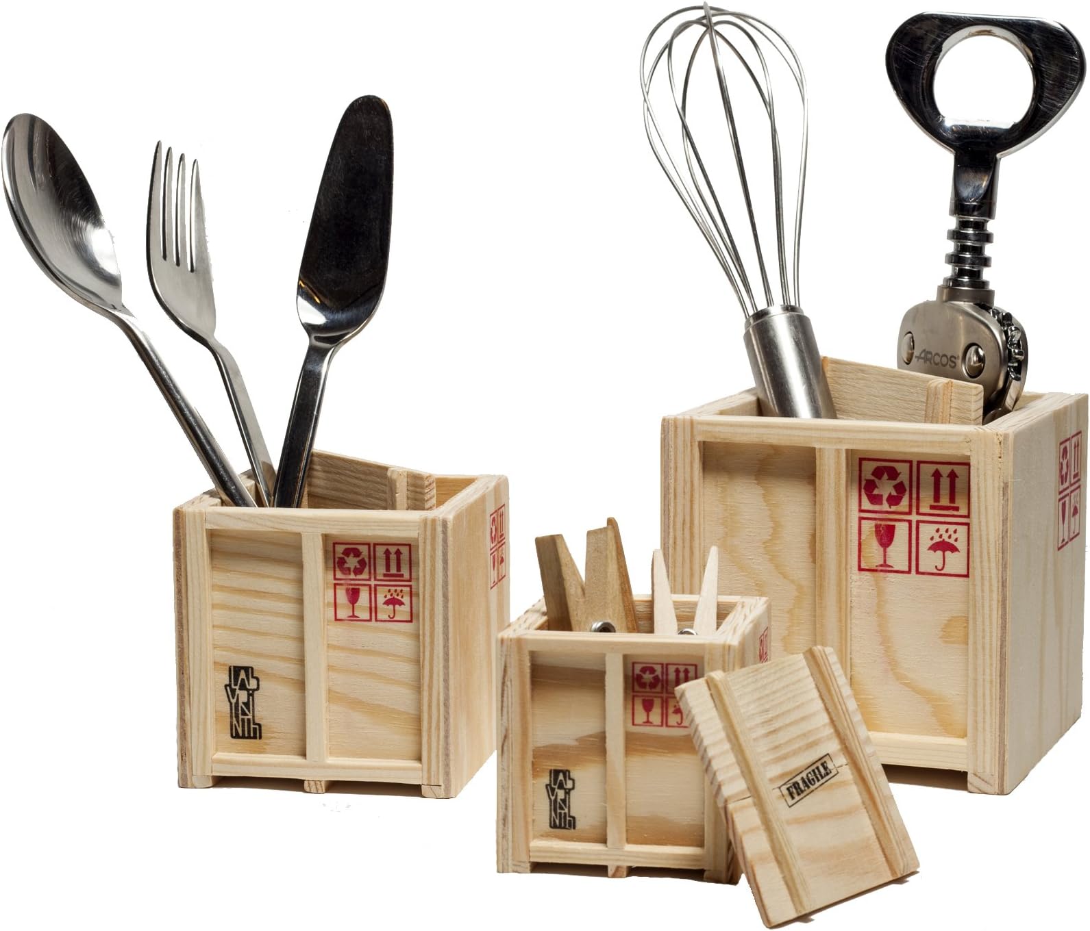 Labyrinth Inbox Set of 3 Designer Mini Shipping Boxes