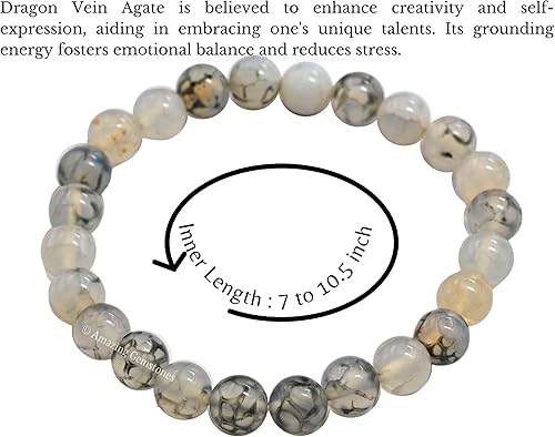 Vista 197 de Amazing Gemstone Crystal Bracelet for Women Men's Gifts - Protection Healing Crystal Bracelet - 8mm Gemstone Beaded Stretchable Bracelet Pulseras