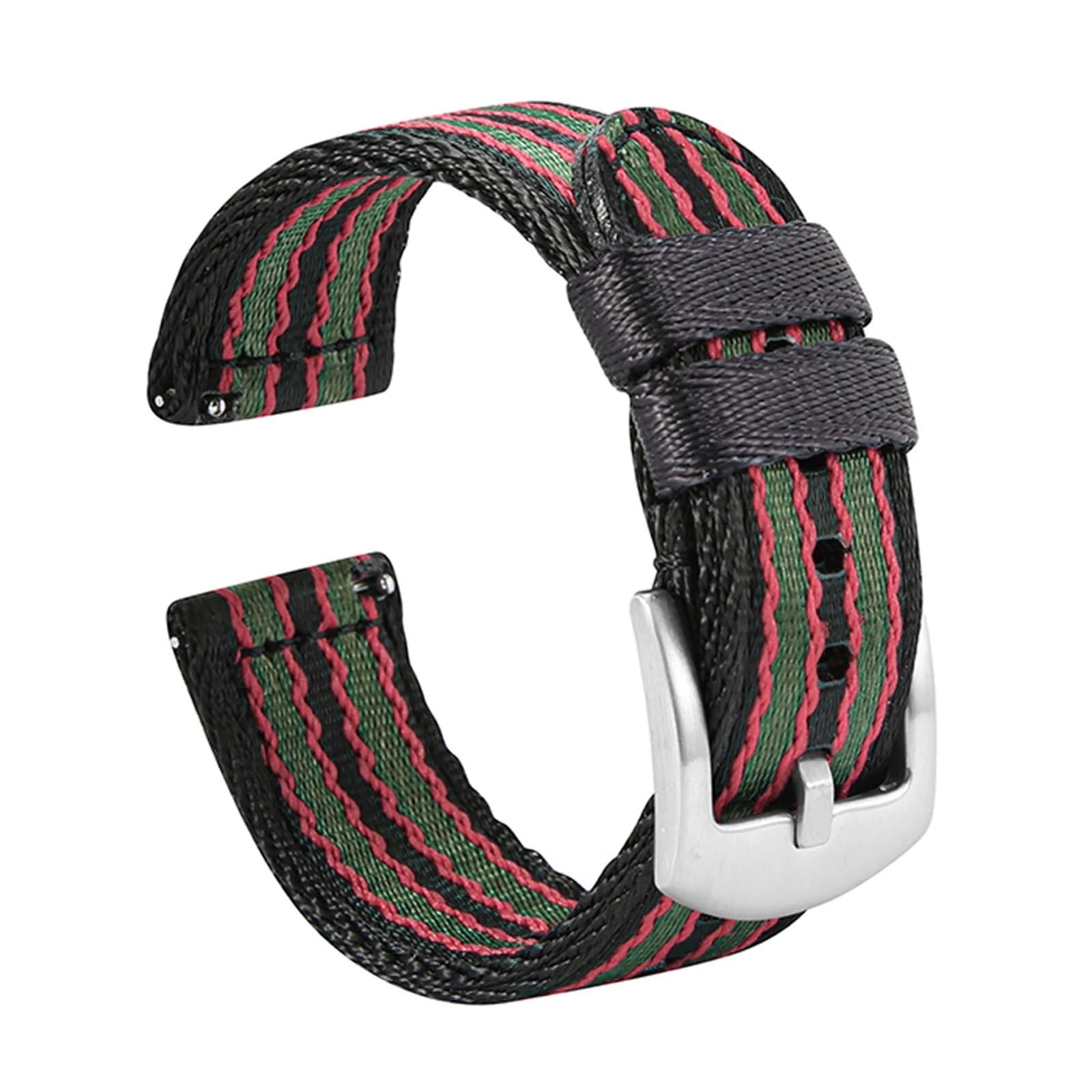 cinturino per orologio， Orologio con cinturino in nylon intrecciato con cintura di sicurezza in nylon. Orologio con cinturino a sgancio rapido