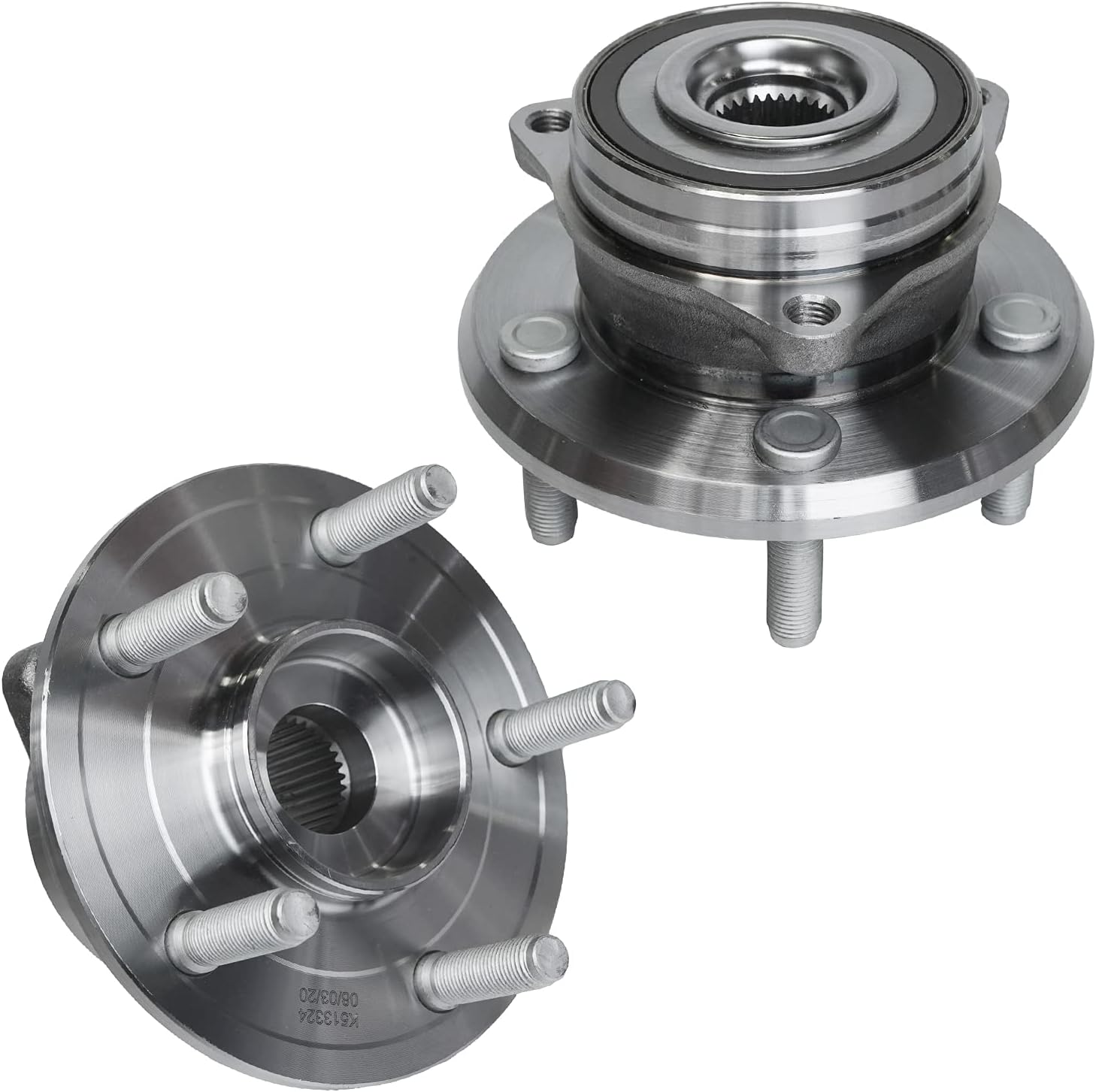 Detroit Axle - 2 Front Wheel Hub Bearings for Jeep 2011-2021 Grand Cherokee 2011-2024 Dodge Durango, 2012 2013 2014 2015 2016 2017 2018 2019 2020 Replacement
