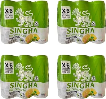 SINGHA UME LEMON SODA | Zero Sugar | High Vit C | with LuckyBoy Greetings 24 * 330ml, UME Lemon Soda