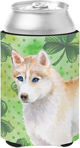 Caroline's Treasures BB9829CC - Abrazador de latas o botellas de husky siberiano, verde, multicolor