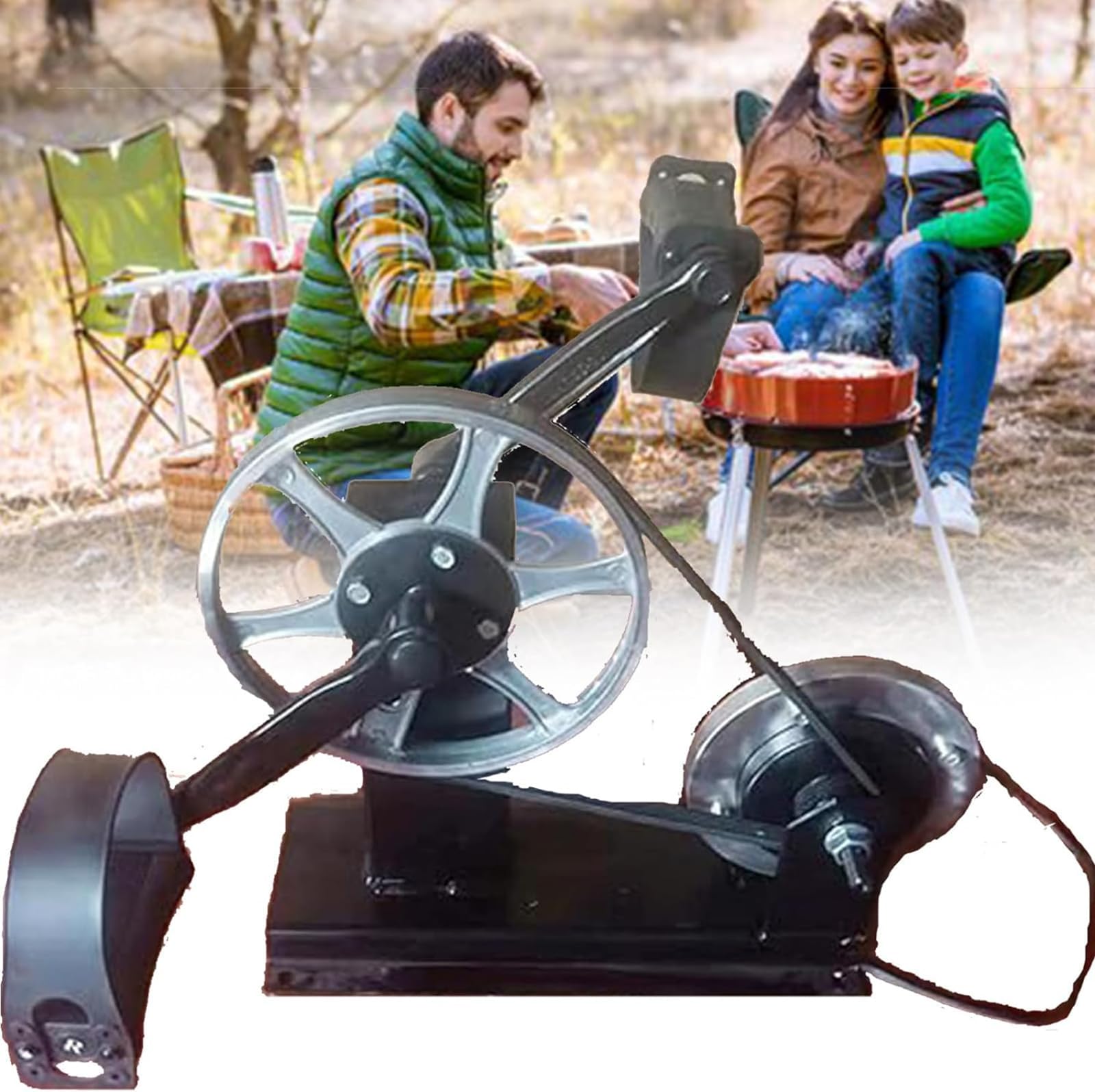 Generatore portatile di emergenza, generatore di energia a pedale, trasmissione a cinghia silenziosa a basso rumore, adatto per uso domestico e turistico