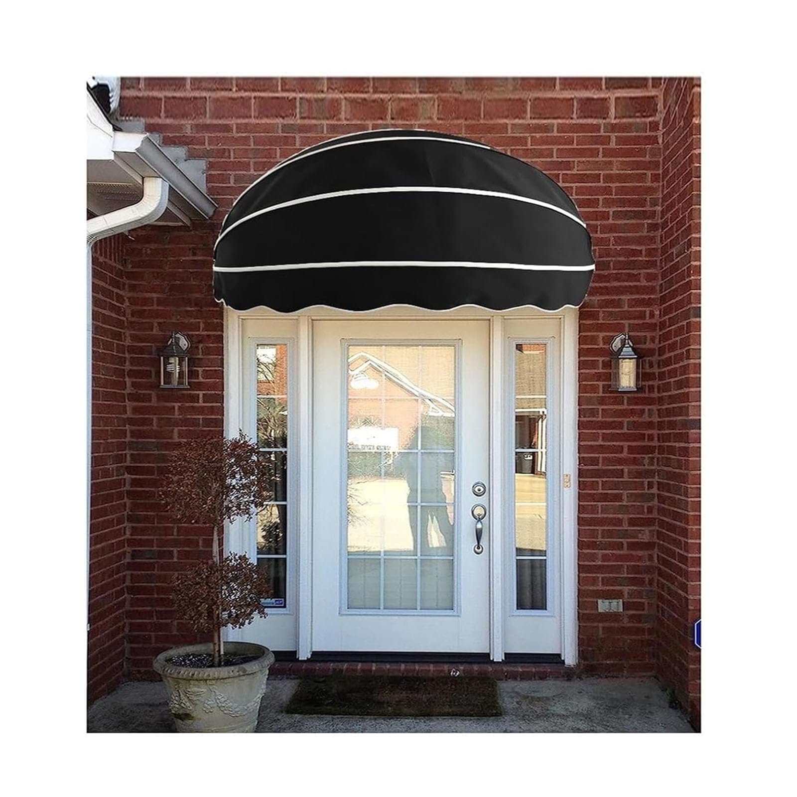 Auvent de fenêtre dôme 105 cm | Store banne pliable et rétractable
