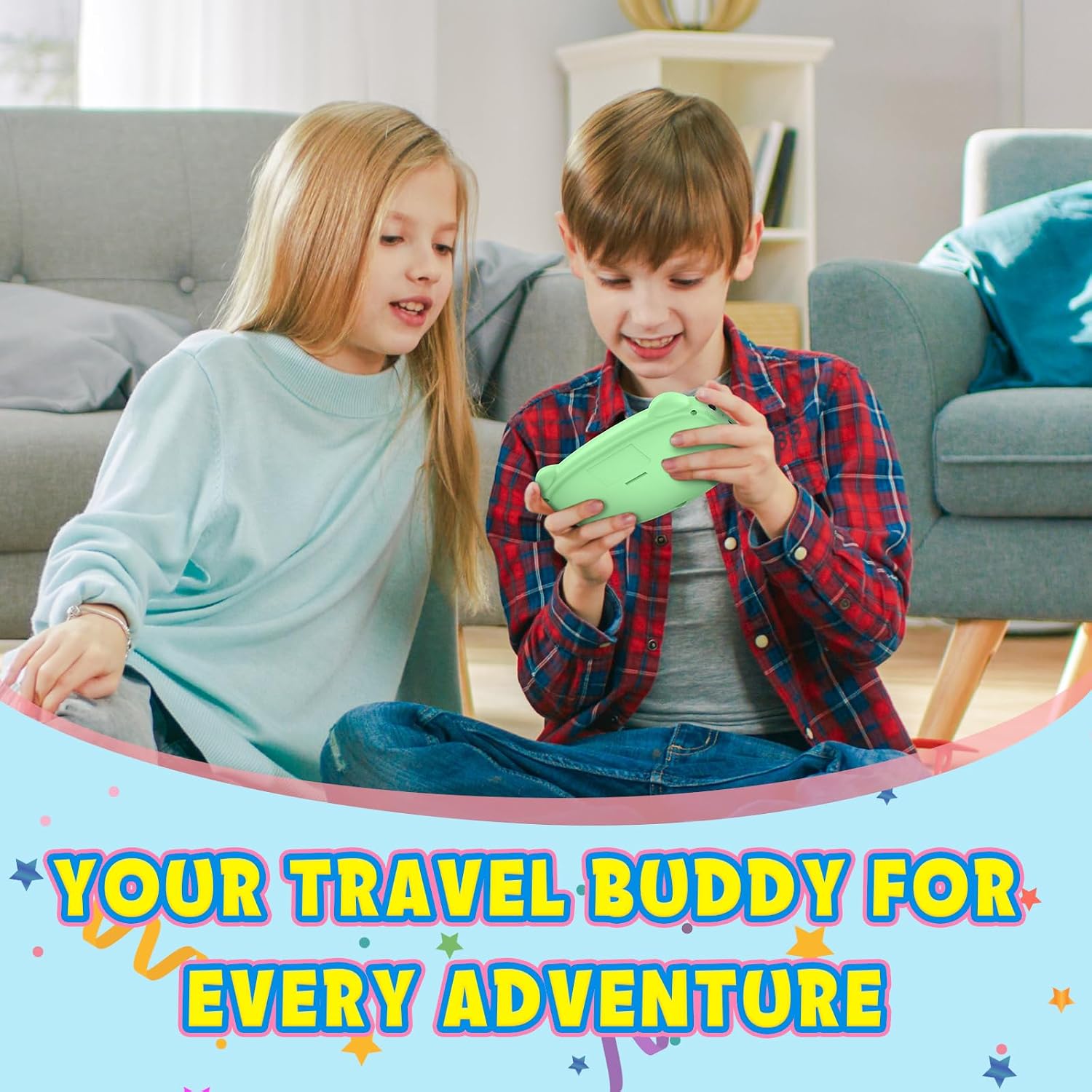 16 Bit Handheld Game for Kids-Preloaded 300 Retro Video Games | 3.2" HD Screen,Portable Retro Gaming Console with Adjustable Brightness,Retro Handheld Game Console for Travel-Grey