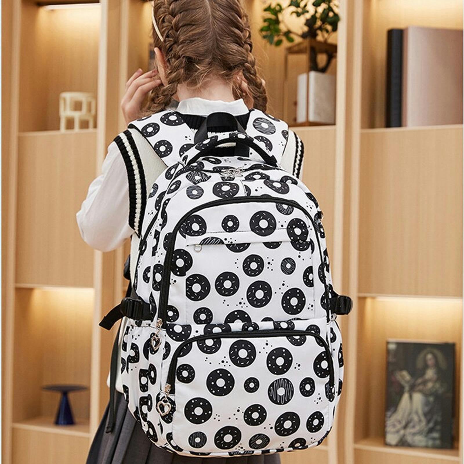 TEidea Zaino Scuola Set di Borse da Scuola Stampate, Confezioni da 3 Borse da Scuola per Bambini Zaino da Scuola per Bambini in Adolescenti con Astuccio per Il Pranzo