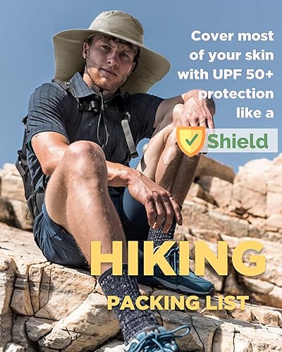 Miniatura 2 de Sombrero de pesca para senderismo y hombre, impermeable, de nailon con solapa grande para el cuello, UPF 50+, para mujeres y hombres