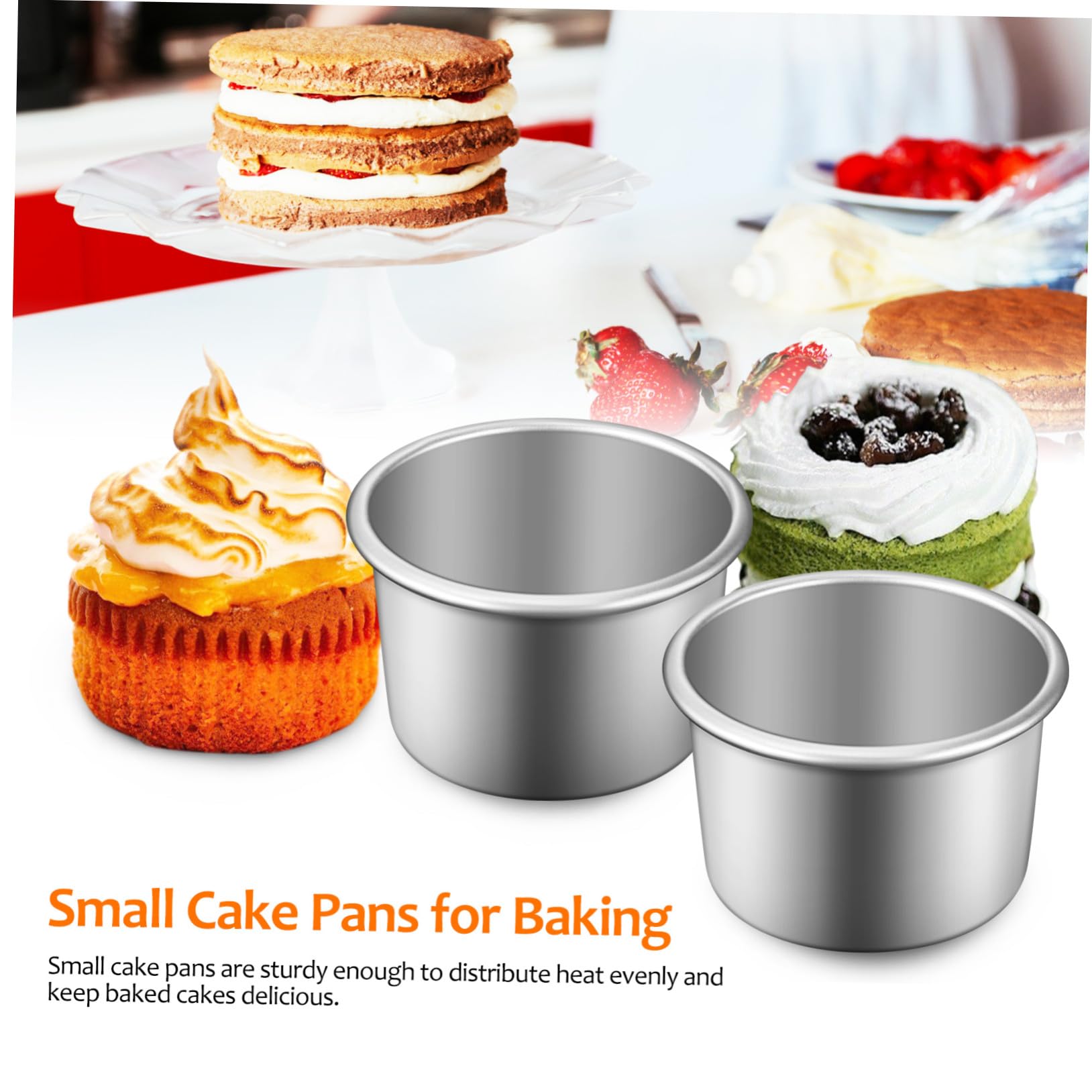 VICASKY 20 Stück Teiliges Runde Kuchenformen aus Aluminiumlegierung mit Abnehmbarem Boden Kleine Backformen für Dichte Kuchen Käsekuchen Mousse und Chiffon Hitzebeständig für Hobby und