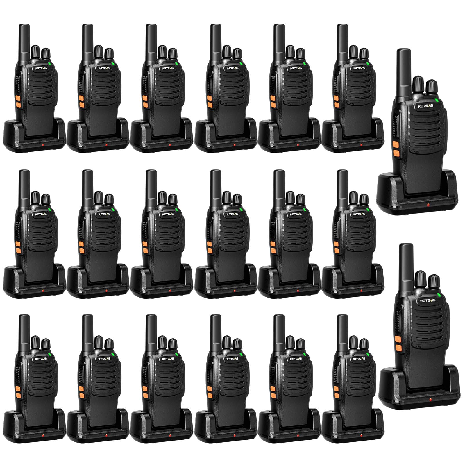 Retevis H-777 2 Way Radio Bulk 20 Pack, Type C Rechargeable Walkie Talkie