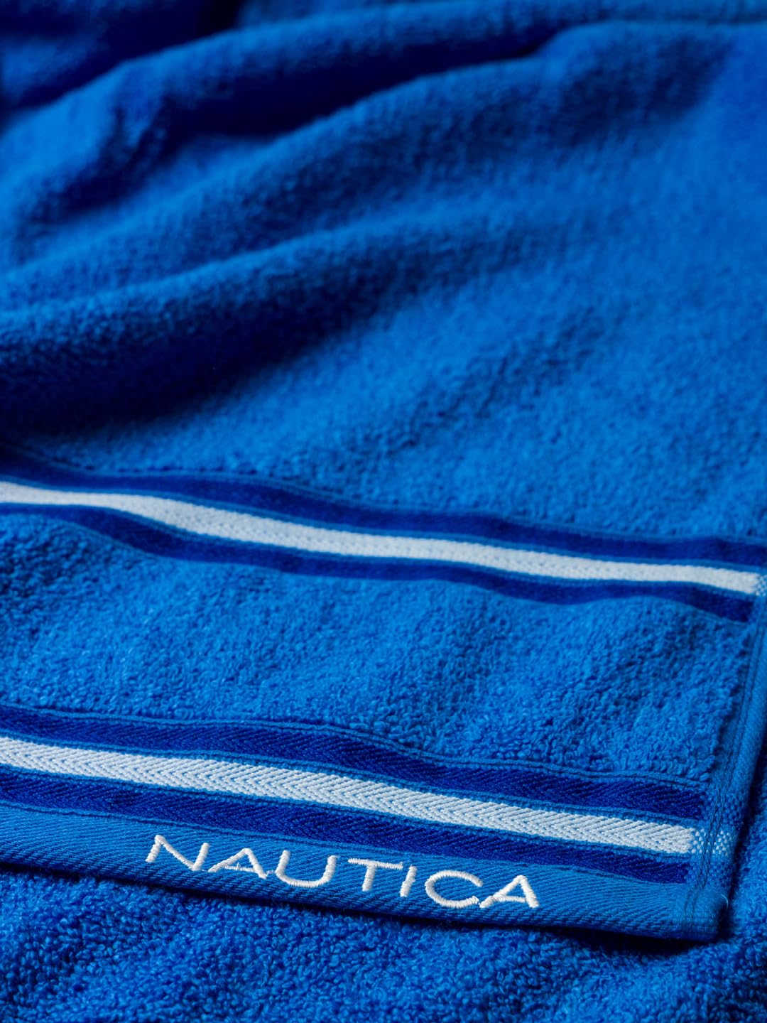 Nautica Vintage Crew Stripe Bath Towel - Royal Blue -5