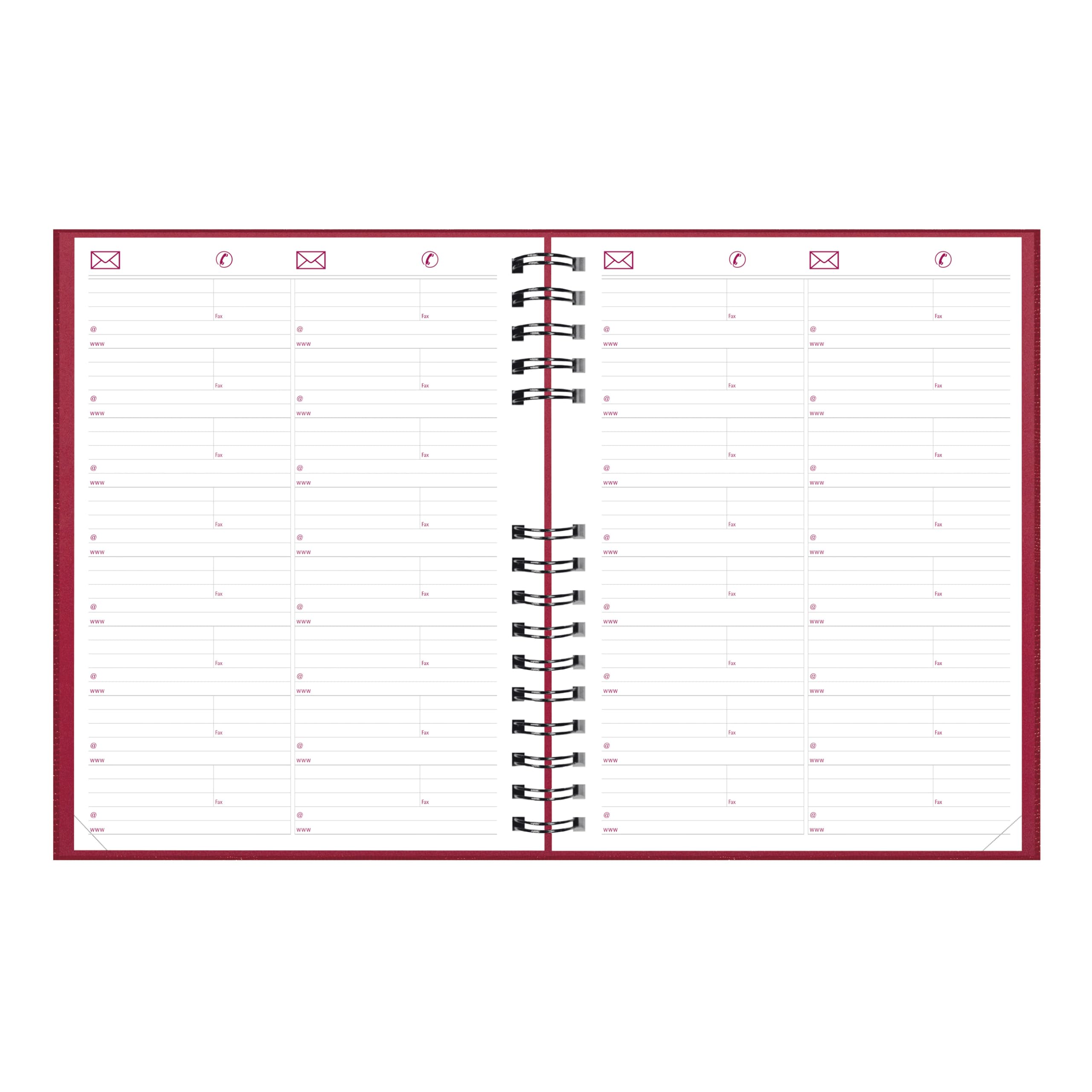 Brownline® CoilPro™ Agenda giornaliera 2027, senza tempo, 12 mesi, da gennaio a dicembre, rilegatura a doppio filo, 25,7 x 20 cm, rosso brillante (C550C.RED)