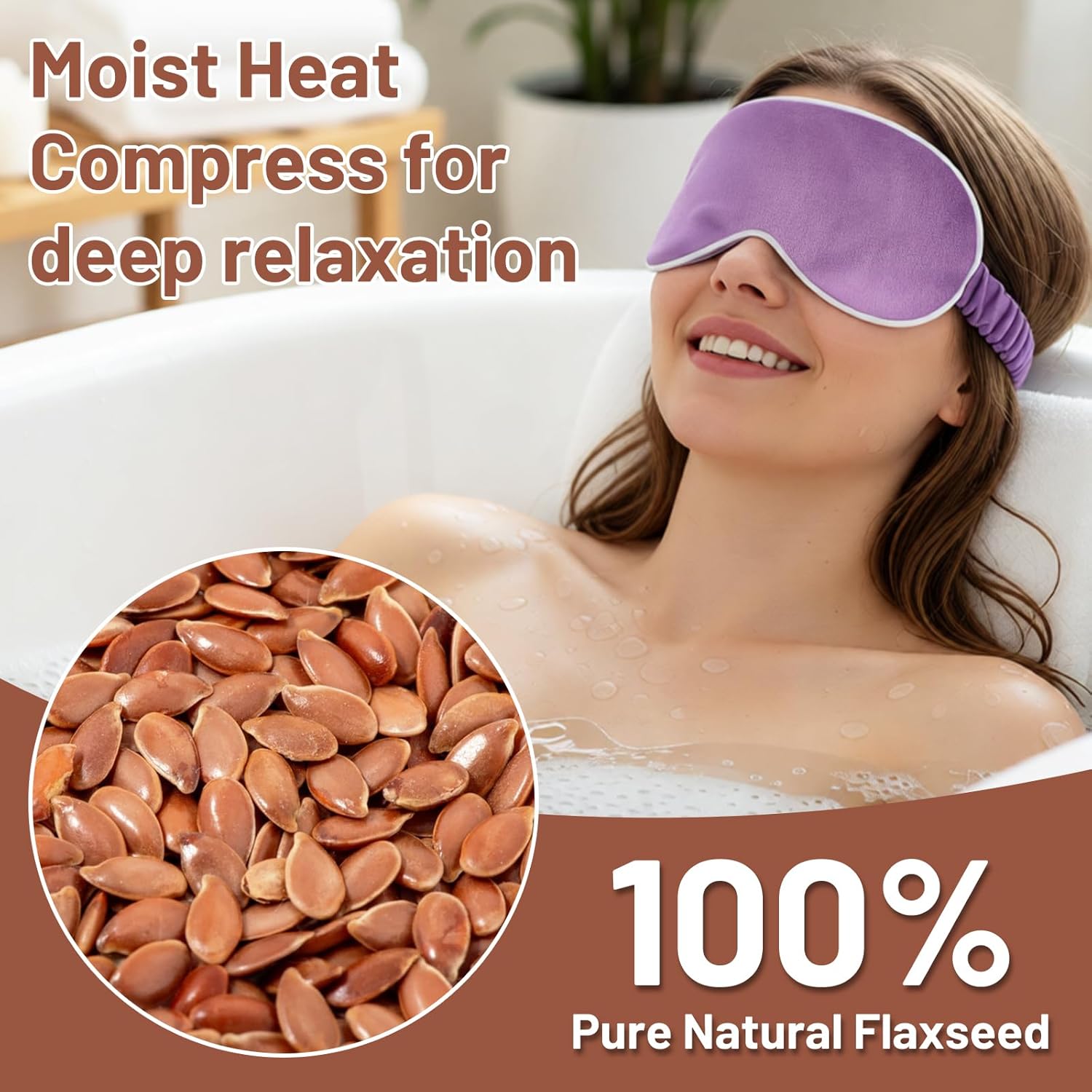 Microwave Heated Eye Mask for Dry Eyes Steam Warm， Compress for Eyes Remove Styes, Chalazion Therapy Warming and Heating Pad Hot Compress，Moist Heat Mask for Blepharitis & MGD - Image 5