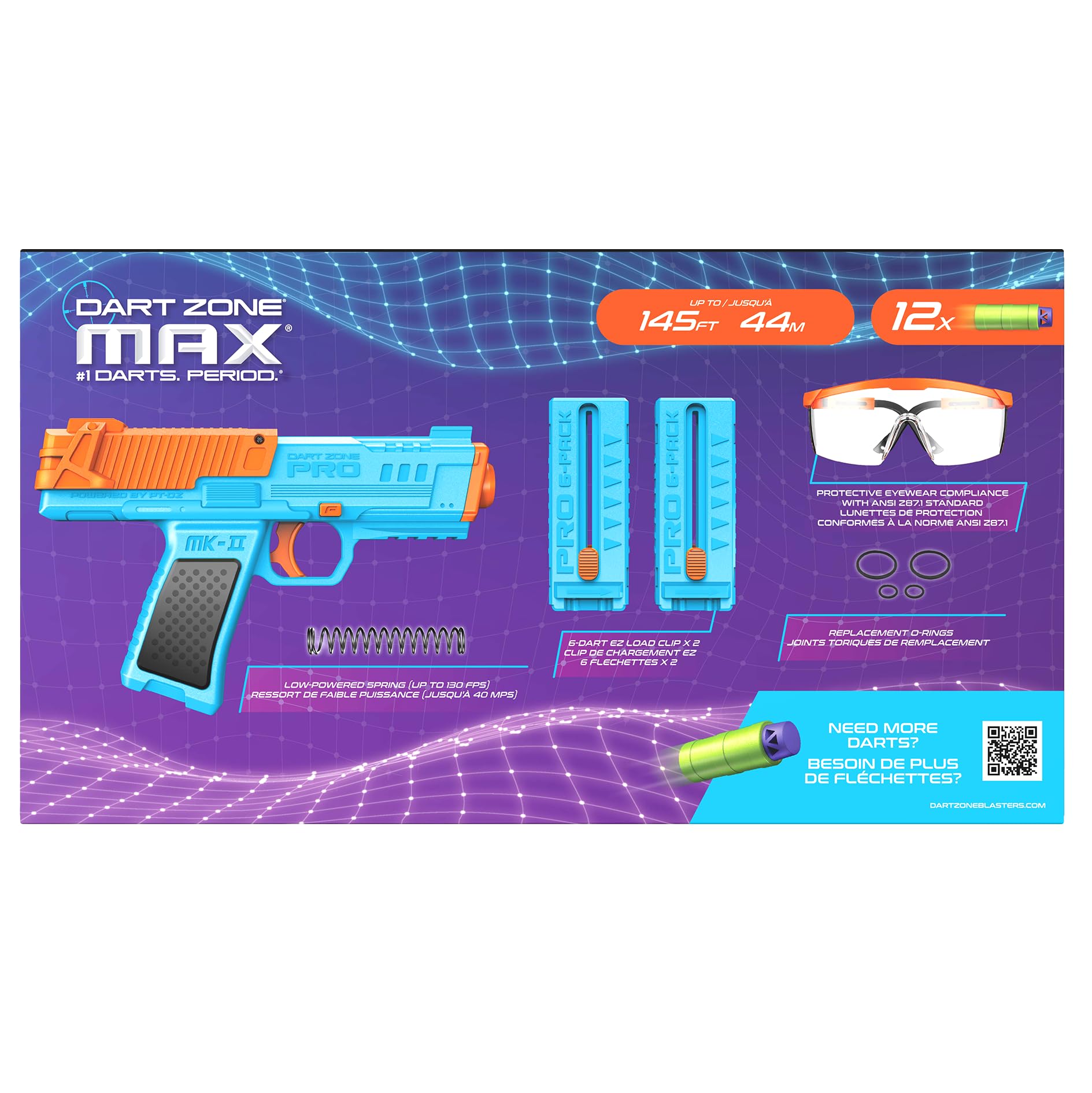 Dart Zone Pro-Series MK-2 Foam Dart Blaster, Boys & Girls 14+