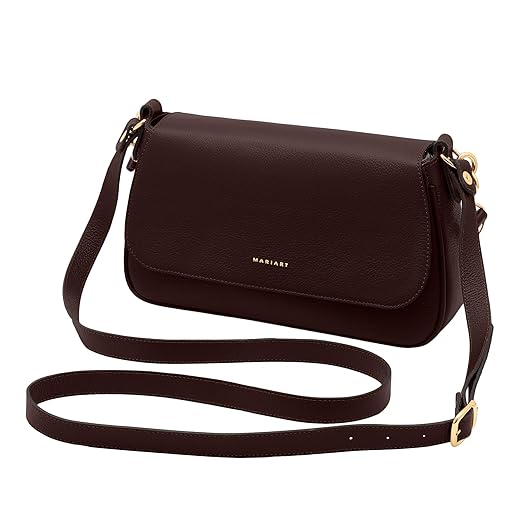 Mariart Mucuripe Bolsa Shoulder Transversal Feminina de Couro Bovino Legítimo (Chocolate)