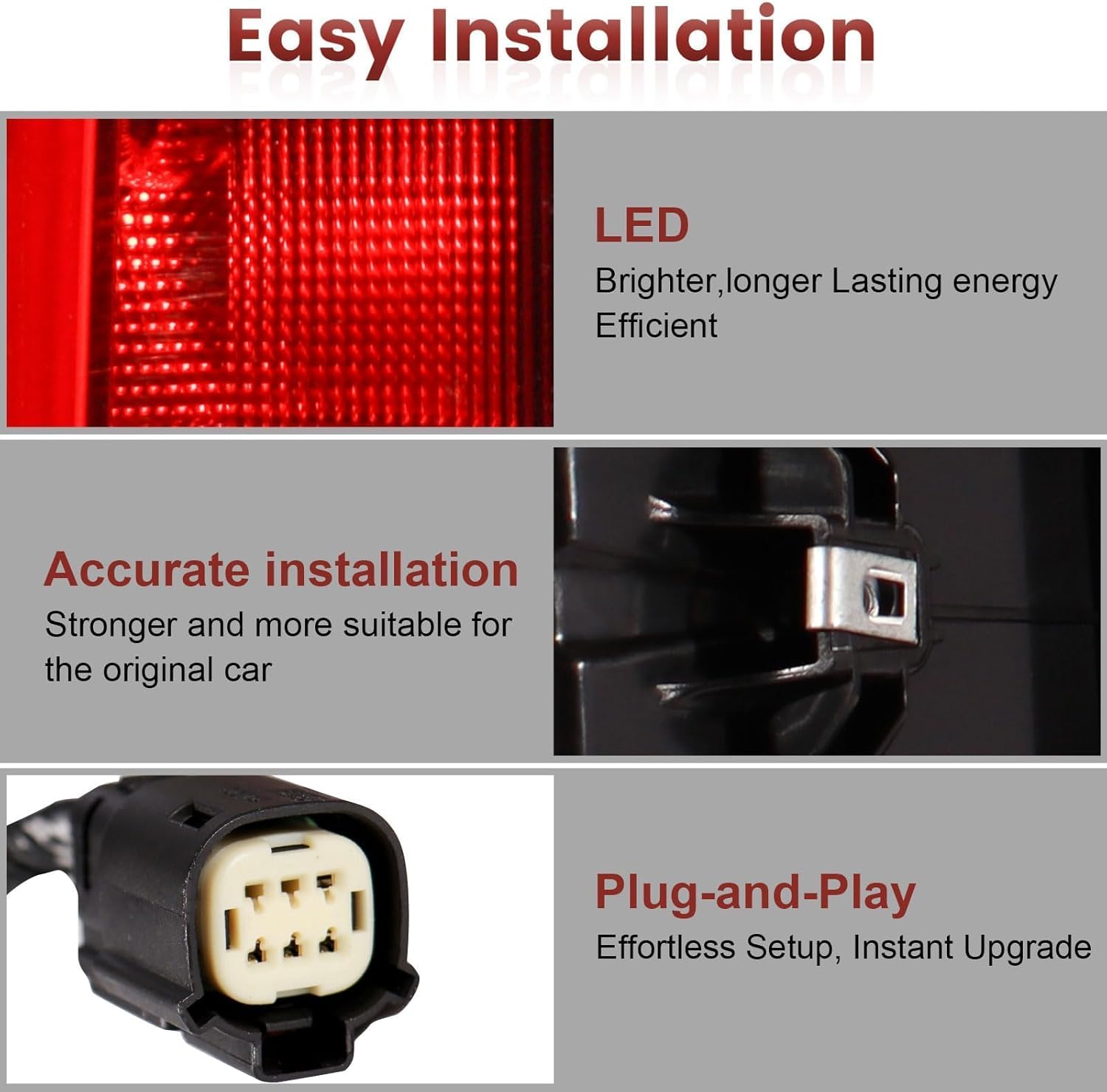 Tail lights Assembly Compatible with 2019-2024 GMC Sierra 1500 OE Style,Left Driver Side Rear Light Taillights Replacement for 84565919 GM2800309