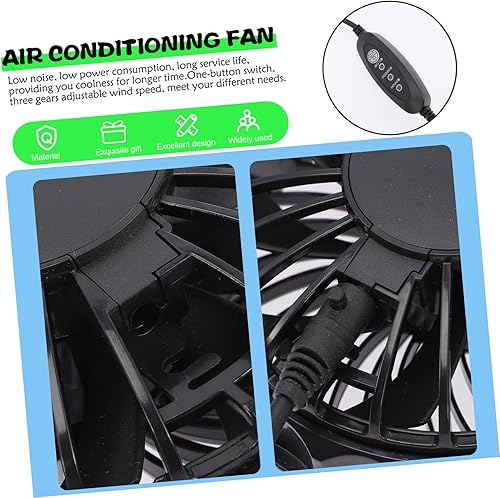 Miniatura 9 de Homoyoyo 1 juego de aire acondicionado ventilador USB mini ventilador de refrigeración ventilador portátil ventilador de refrigeración chaleco