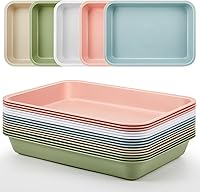 Vista 1 de Mifoci Morandi - 15 bandejas de plástico para actividades artísticas, bandejas apilables de plástico para servir para proyectos de bricolaje