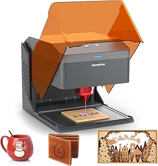 Kiosk 10W Laser Engraver, Light Weight & Portable Laser Engraver Machine, Home Laser Cutter with Acrylic Enclosure for DIY Wood/Leather/Metal, 3.9 x 3.9inch Engraving Area, Laser Safety Class 1
