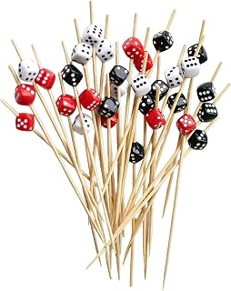 Creative Dice Cocktail Picks for Appetizer Decorative Toothpicks